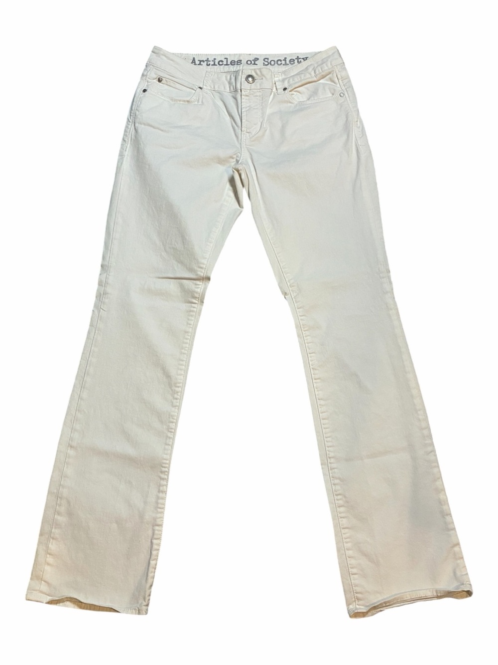 Articles of Society White Straight-Leg Jeans